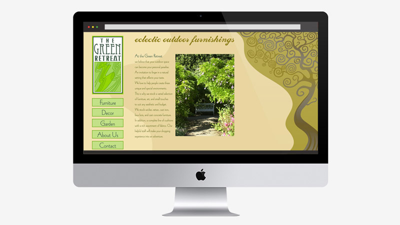 Green Retreat Desktop Mockup